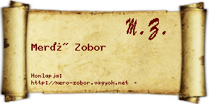 Merő Zobor névjegykártya